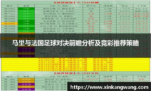 马里与法国足球对决前瞻分析及竞彩推荐策略